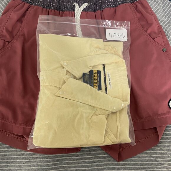 Ralph Lauren Rugby Shirt Mens Extra Large Yellow University Oxford Button Down - Picture 12 of 12